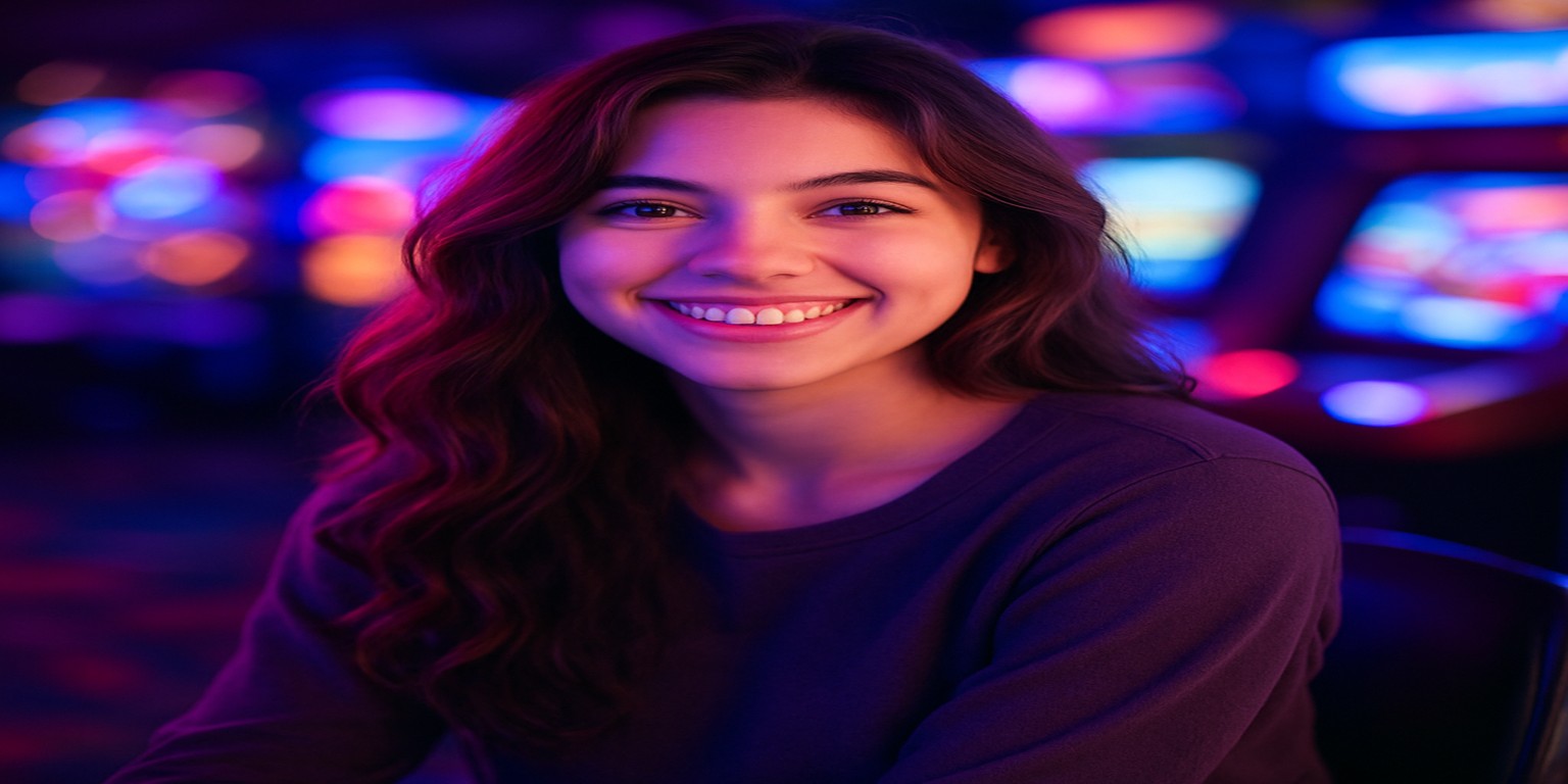 একজন নারী ৭৭৭ডি-এ গেম উপভোগ করছেন